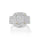 1.77 Cts White Diamond Ring in 18K Two Tone