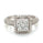 0.85 Cts White Diamond Ring in 18K White Gold