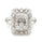 0.95 Cts White Diamond Ring in 14K White Gold