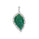 46.63 Cts Emerald and White Diamond Pendant in 18K Two Tone
