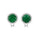 14.00 Cts Emerald and White Diamond Earring in 18K White Gold