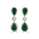 44.00 Cts Emerald and White Diamond Earring in 18K Two Tone