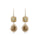 18.49 Cts Tambuli Diamond and White Diamond Earring in 14K Yellow Gold