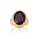 11.35 Cts Rhodolite and White Diamond Ring in 14K Yellow Gold