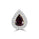 10.95 Cts Garnet and White Diamond Ring in 14K Two Tone