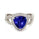 3.22 Cts Tanzanite and White Diamond Ring in 14K 2-Tone