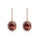 15.97 Cts Red Zircon and White Diamond Earring in 14K Rose Gold