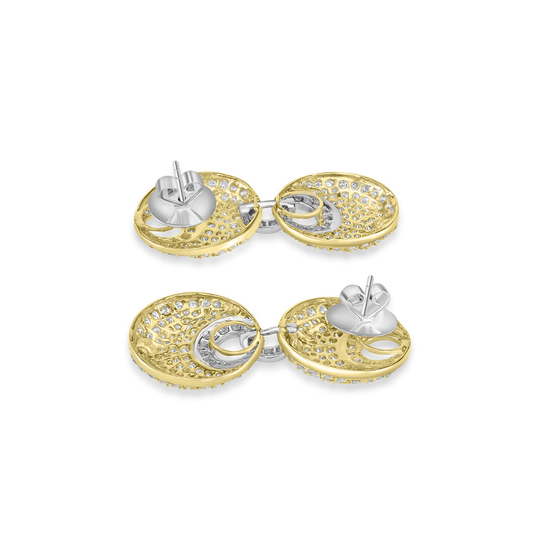 67.00 Cts Multi Color Diamond Jewelry Set in 18K Two Tone Gold