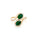 1.76 Cts Emerald and White Diamond Ring in 14K Yellow Gold