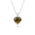 5.78 Cts Sphene and White Diamond Pendant in 14K Two Tone