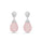 141.56 Cts Morganite and White Diamond Earring in 14K Two Tone