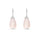 116.33 Cts Morganite and White Diamond Earring in 14K White Gold