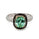 2.51 Cts Mint Tourmaline and White Diamond Ring in 14K Multi Tone