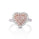 0.41 Cts Pink Diamond and White Diamond Ring in 14K Two Tone