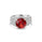 5.03 Cts Rhodochrosite and White Diamond Ring in 14K Two Tone