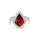 6.65 Cts Rhodochrosite and White Diamond Ring in 14K White Gold