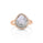 0.75 Cts Diamond Slice and White Diamond Ring in 14K Rose Gold