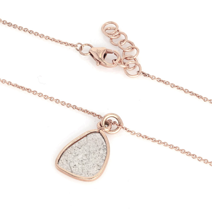 0.76 Cts Diamond Slice Necklace in 14K Rose Gold