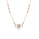 0.4 Cts Diamond Slice and White Diamond Necklace in 14K Rose Gold