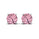 1.00 DEW Pink Moissanite Earring in 925 Platinum Plated