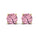 1.00 DEW Pink Moissanite Earring in 14K Yellow Gold