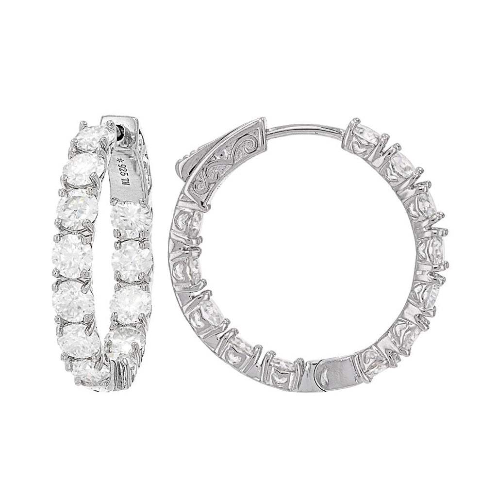 7.20 DEW Moissanite Earring in 925 Platinum Plated