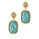 30.00 Cts Spiny Oyster Turquoise Dangle Earring in Brass