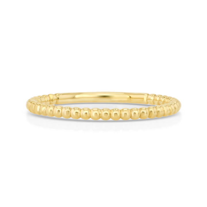 Grooved Ball Ring in 14K Yellow Gold