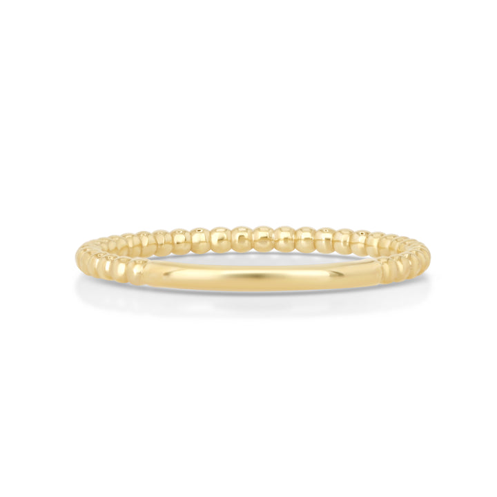 Grooved Ball Ring in 14K Yellow Gold