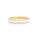 White Enamel Ring in 14K Yellow Gold