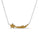 0.22 Cts Yellow Diamond Necklace in 925 Two Tone