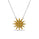 0.4 Cts Yellow Diamond Necklace in 925 Two Tone