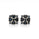 0.34 Cts Blue Diamond Earring in 925 Two Tone