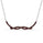 0.38 Cts Red Diamond Necklace in 925 Two Tone