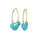 Turquoise Bead Hoop Earring in 18K Gold Plated Brass