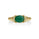 2.00 Cts Emerald and White Diamond Ring in 14K Yellow Gold