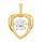 1.25 Ctw Lab Grown Diamond Heart Pendant in 925 Yellow Gold Plated