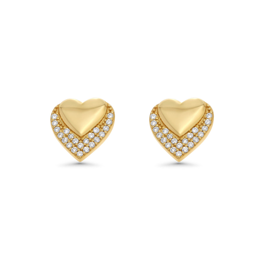 0.21 Cts White Diamond Earring in 14K Yellow Gold