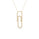 0.19 Cts White Diamond Necklace in 14K Yellow Gold