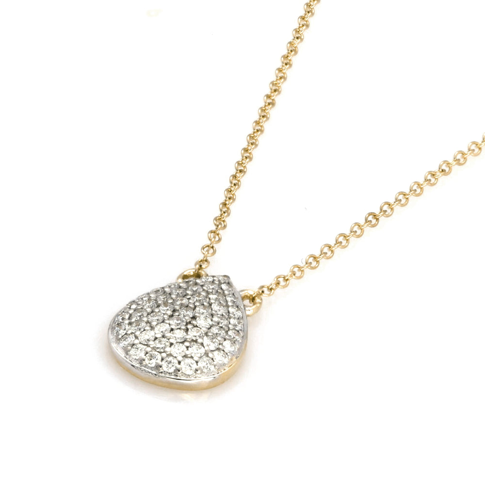 0.17 Cts White Diamond Necklace in 14K Two Tone