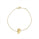 0.02 Cts White Diamond Bracelet in 14K Yellow Gold