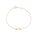 0.06 Cts White Diamond Bracelet in 14K Yellow Gold
