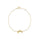 0.05 Cts White Diamond Bracelet in 14K Yellow Gold