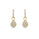 0.52 Cts White Diamond Earring in 14K Yellow Gold