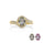 1.25 Cts UV Mint Garnet and White Diamond Ring in 14K Yellow Gold