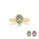 1.51 Cts UV Mint Garnet and White Diamond Ring in 14K Yellow Gold
