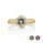 1.34 Cts UV Mint Garnet and White Diamond Ring in 14K Yellow Gold