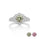 1.76 Cts UV Mint Garnet and White Diamond Ring in 14K White Gold