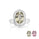 4.8 Cts UV Mint Garnet and White Diamond Ring in 14K White Gold