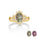 1.76 Cts UV Mint Garnet and White Diamond Ring in 14K Yellow Gold